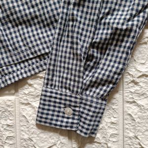 Checked Crop Shirt 💙