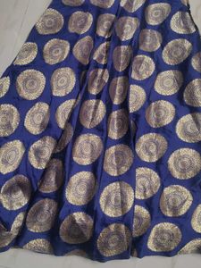 Navy Blue Long Ethnic Frick