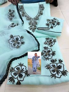 Floral Print Unstitched Suit