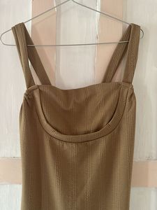 Elegant Khaki Maxi Dress