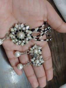 Vintage Pearl &amp; Crystal Jewelry Set