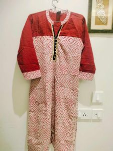 Branded Red Printed Kurta Fix Price