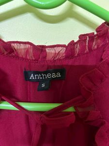 Branded Maroon Color Empire Dress