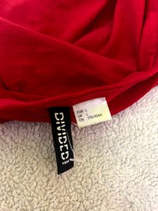 H&amp;M Divided Red Bodysuit (L)