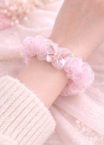 Pink Butterfly Scrunchie