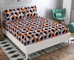 Cotton Pattern Bedsheet With 2 Pillow Cover
