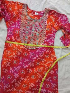 Jaipuri Kurta Plazzo Set WithJaipuri dupatta