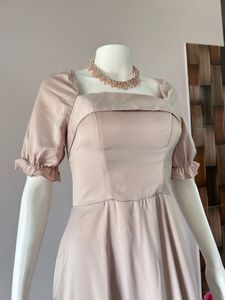 Rosy Faint Pink High Quality Satin Gown