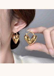 Gold Heart Earrings