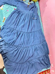 Blue Tiered Maxi Dress