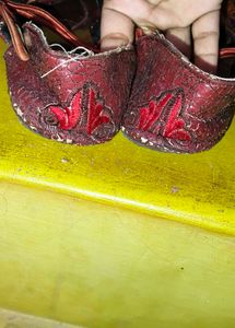 Vintage Embroidered Ankle Strap Shoes