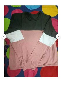 Color Block Crop Sweatshirt