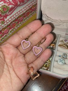 Accessorize Heart Shape Earrings With Ring