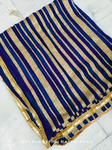 Blue And Golden Dupatta💙