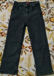 Gray Wash Wide Leg Jeans