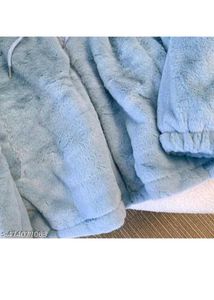 Fuzzy Blue &amp; White Jacket