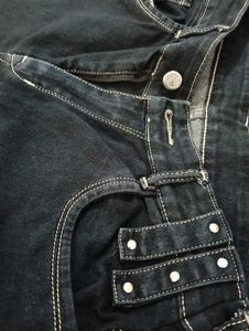 Dark Wash Jeans with Studded Detail