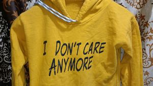 Bold Attitude Mustard Yellow Hoodie - &#34;I Don&#39;t Car
