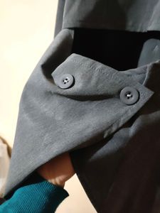 Grey Blazer With Stylish Back Slit