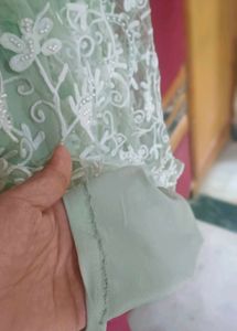 Embroidered Net Skirt