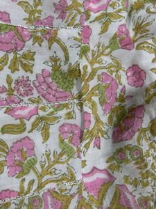 🤍💕Spring Bloom Jaipuri Cotton Anarkali Kurta wit