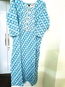 Jaipuri Pure cotton Stitched Kurta Pant Set