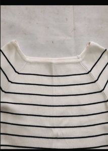 Striped Square Neck Top
