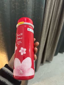 Red Floral Water Bottle