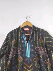 Black Printed Kurta Set (Women&#39;s)