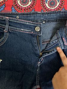 Embroidered Denim Jeans
