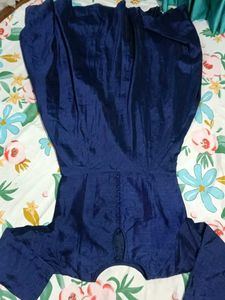 Elegant Blue Embroidered Dress