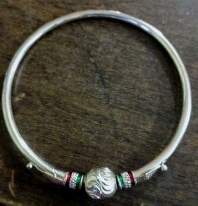 stainless steel coated bracelet with bead