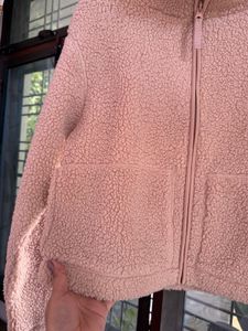H&amp;M Beige Cozy Teddy Jacket/Size-S
