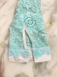 Mint Lace Long Sleeve Top