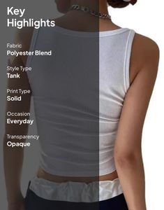 White Ribbed Tank Top