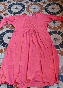 2 Coral Embroidered Dress