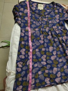 Beacan Cove Blue Green Palm Print Mini Dress