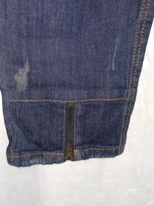 DNMX 36 Dark Blue Jeans With Zip At Ankles