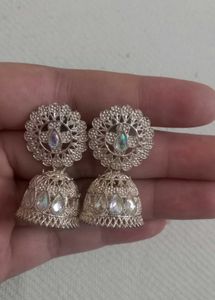 Silver Jhumka Earrings