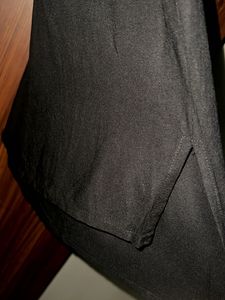 Anouk Black Embroidered Tunic Top