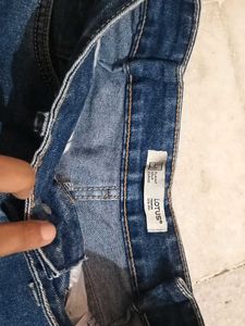 Dark Blue Wide Leg Jeans