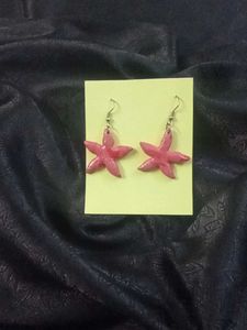 Pink Starfish Earrings