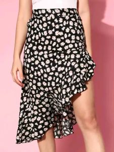 Asymmetrical Ruffle Skirt