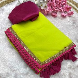 Elegant Saree with Embellishments