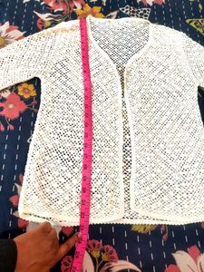 Never Wear Beautiful Front Open Shrug, Wooven