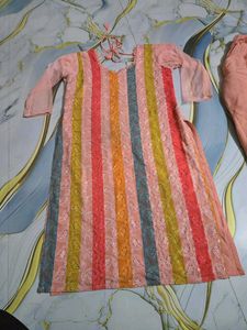 Colorful Embroidered Kurta Set