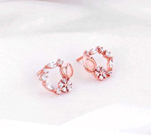 Real Silver 925 Earrings (Rose Gold)