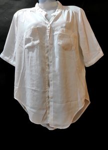 High Low Semi Transparent White Shirt