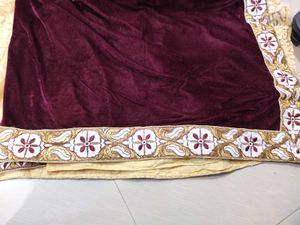 Beautiful Party Wear Velvet Pallu Saree