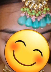 Heavy Sea Green Kundan Bridal Set